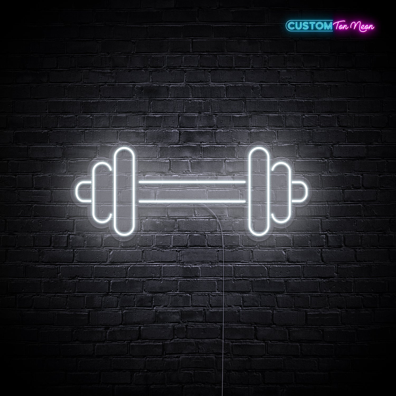 Enseigne néon haltères