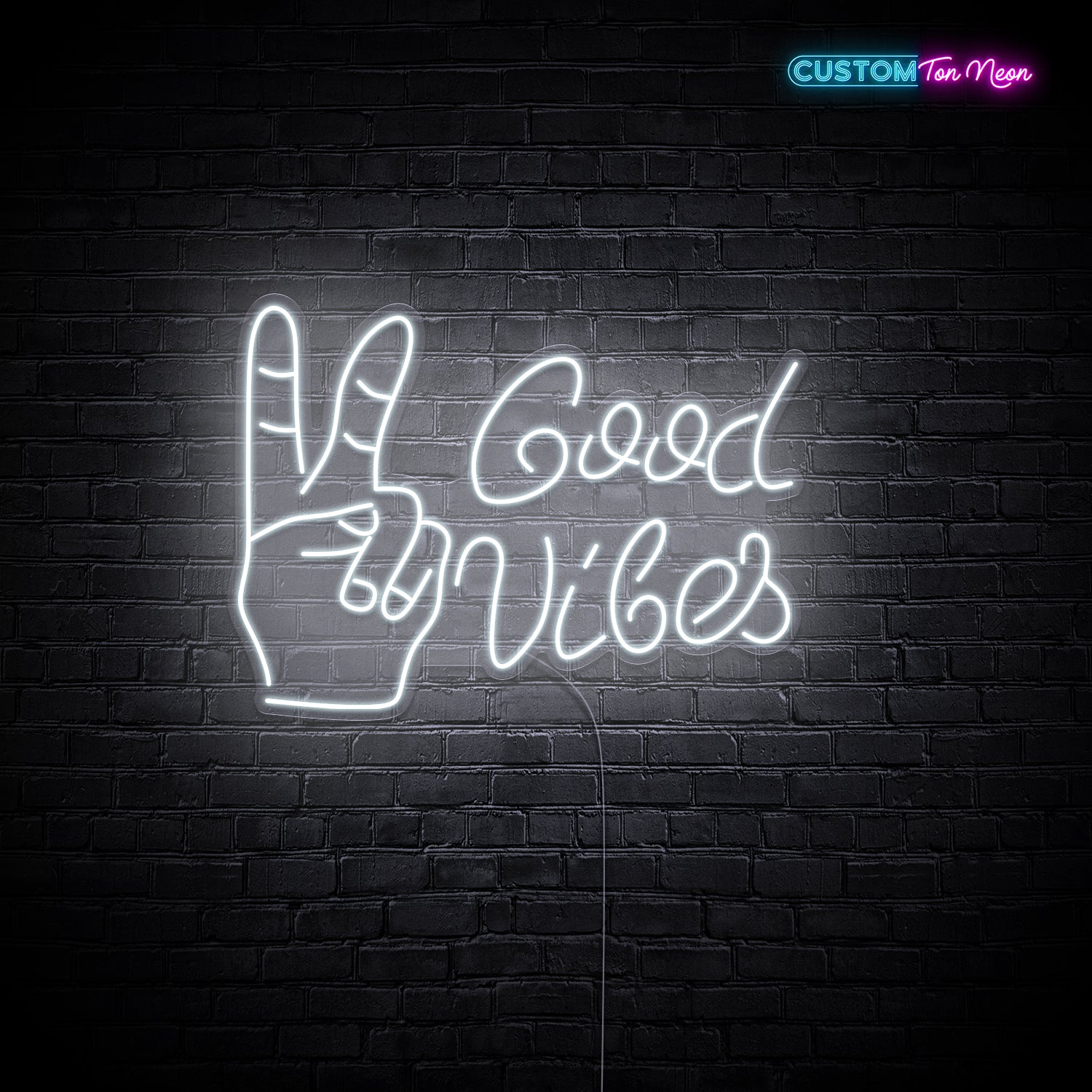 Enseigne néon good vibes