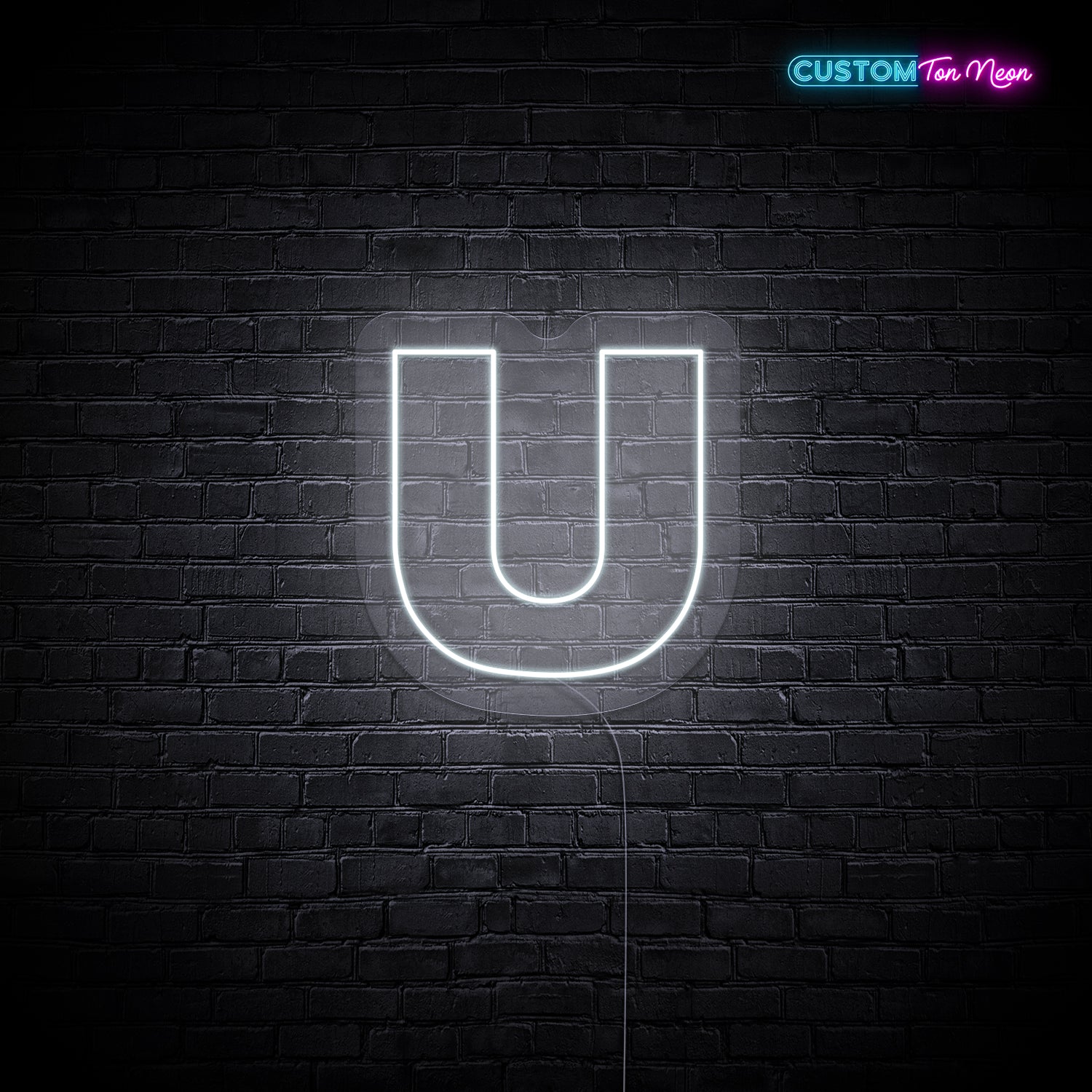 Enseigne néon Lettre U