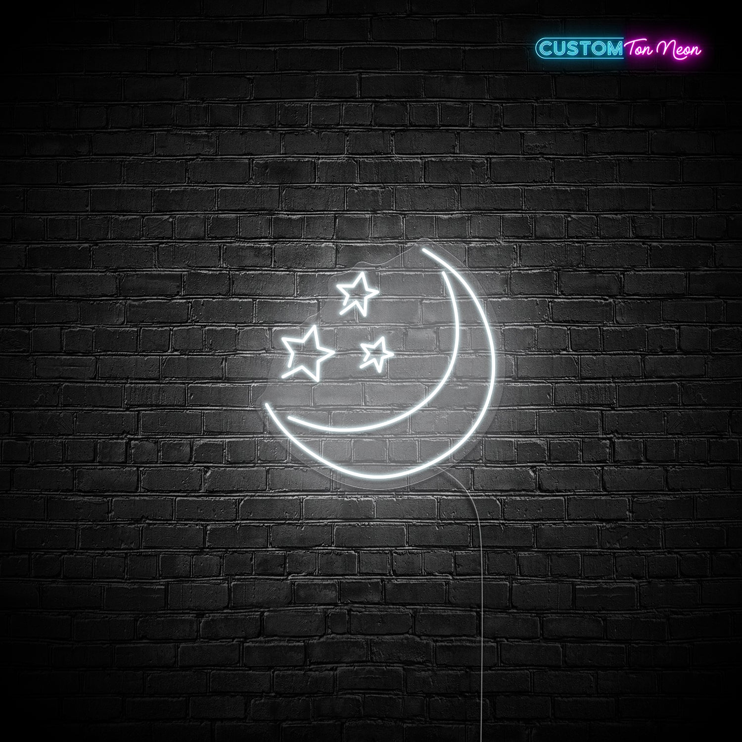 Enseigne néon Moon and star