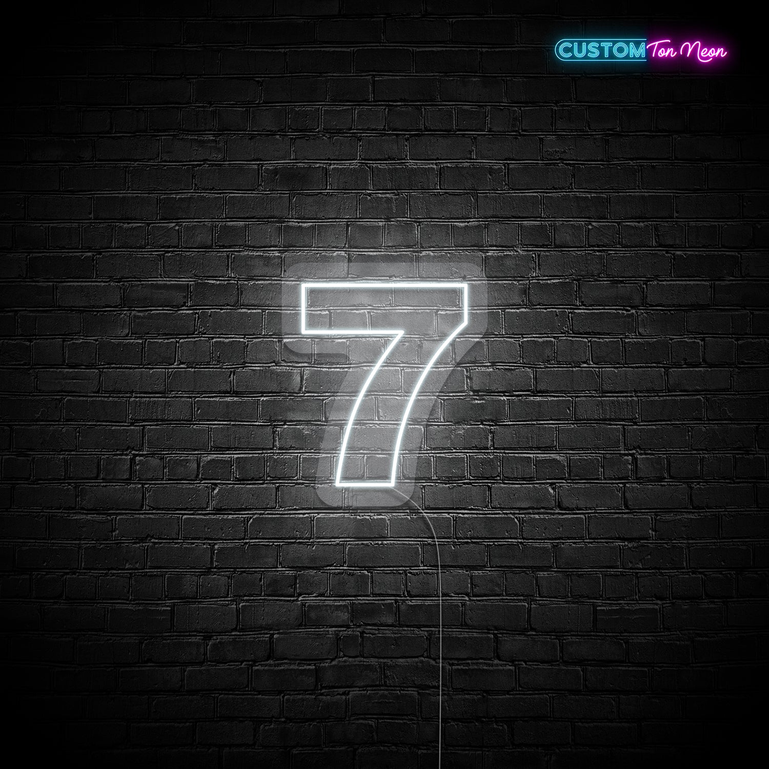 Enseigne néon chiffre 7