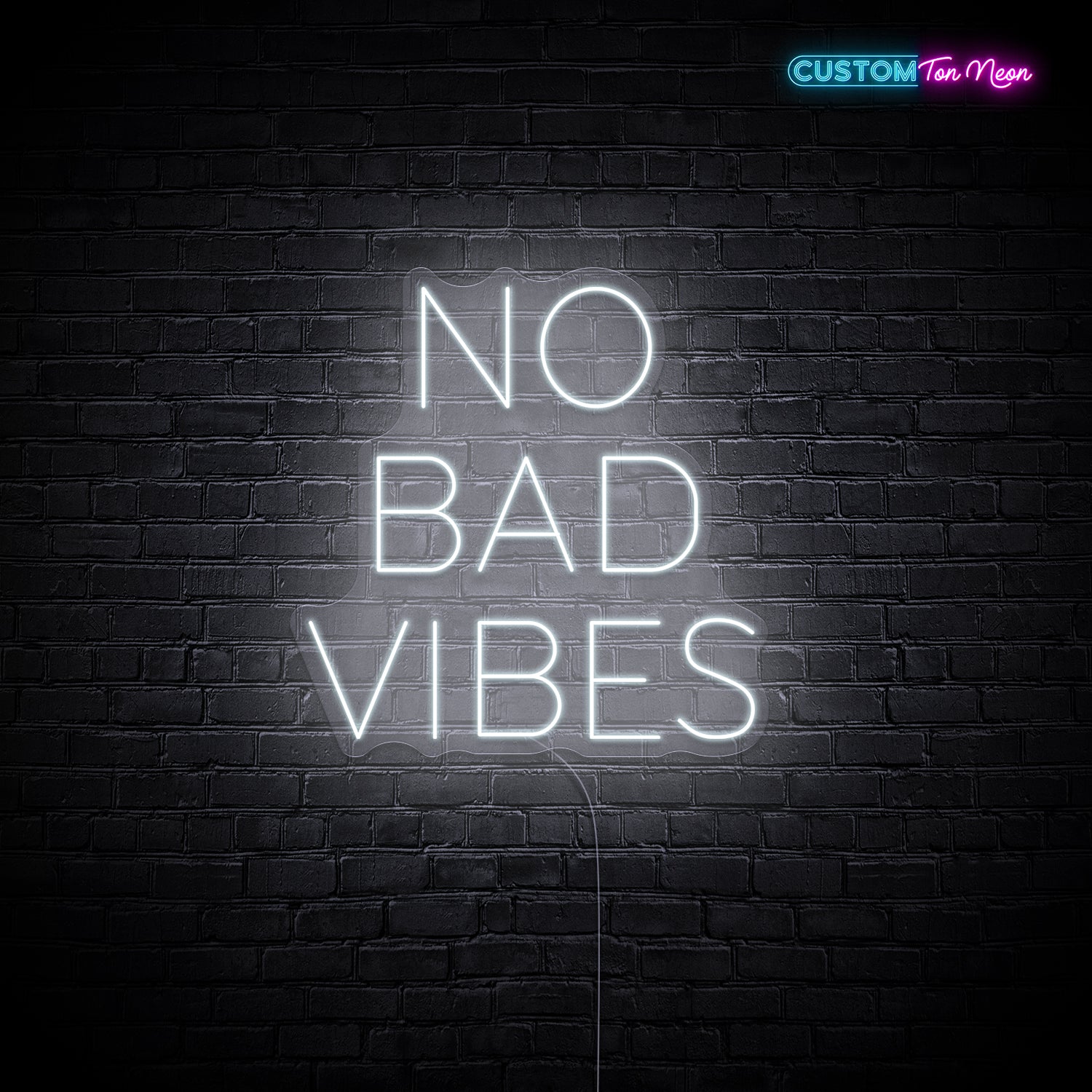 Enseigne néon No bad Vibes