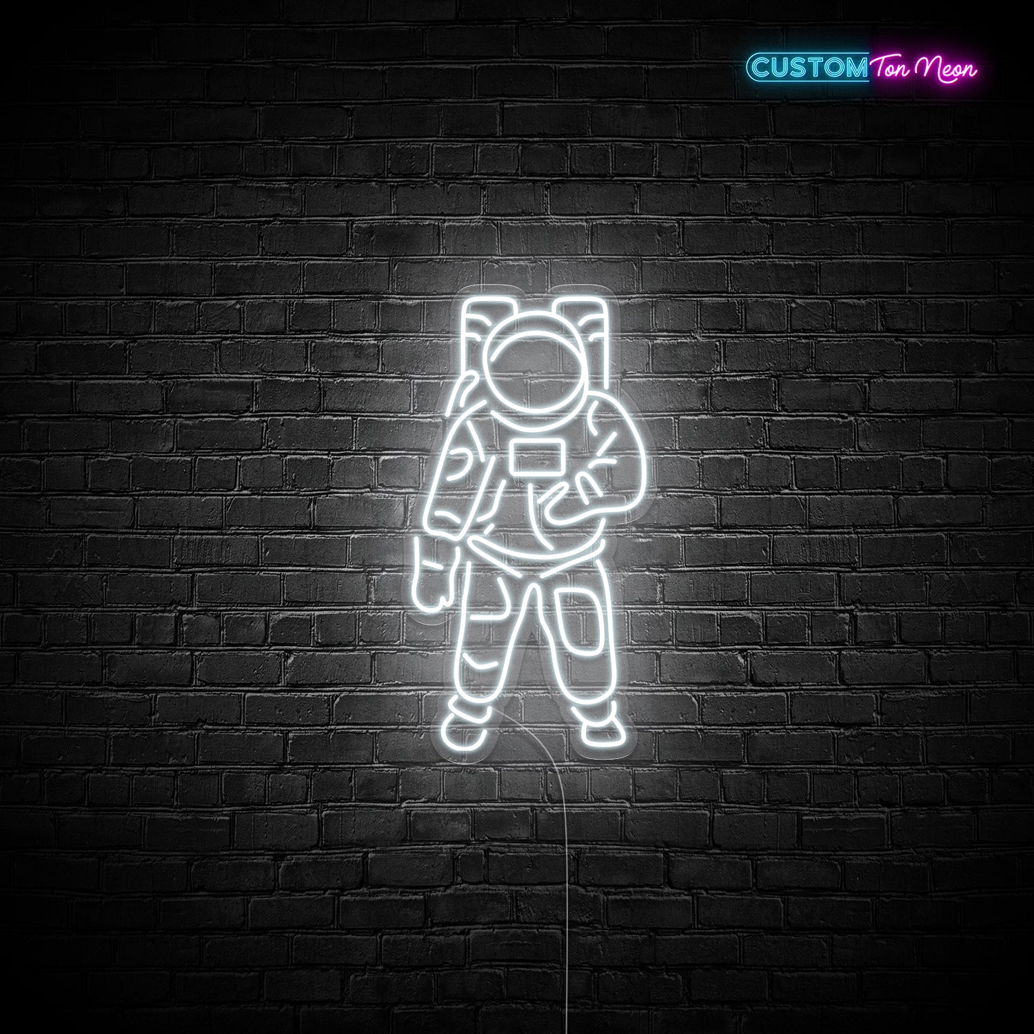 Enseigne néon astronaute
