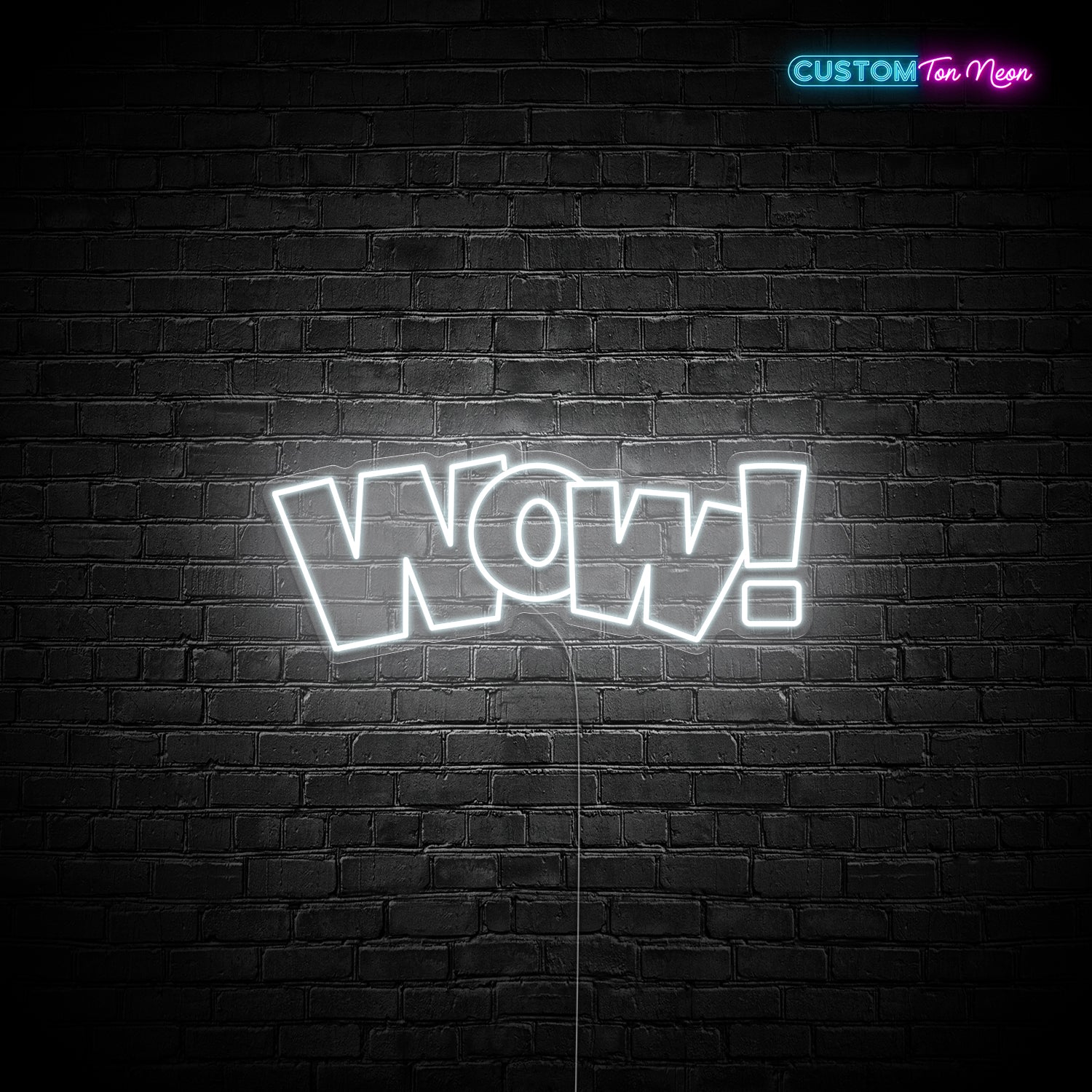 Enseigne néon Wow