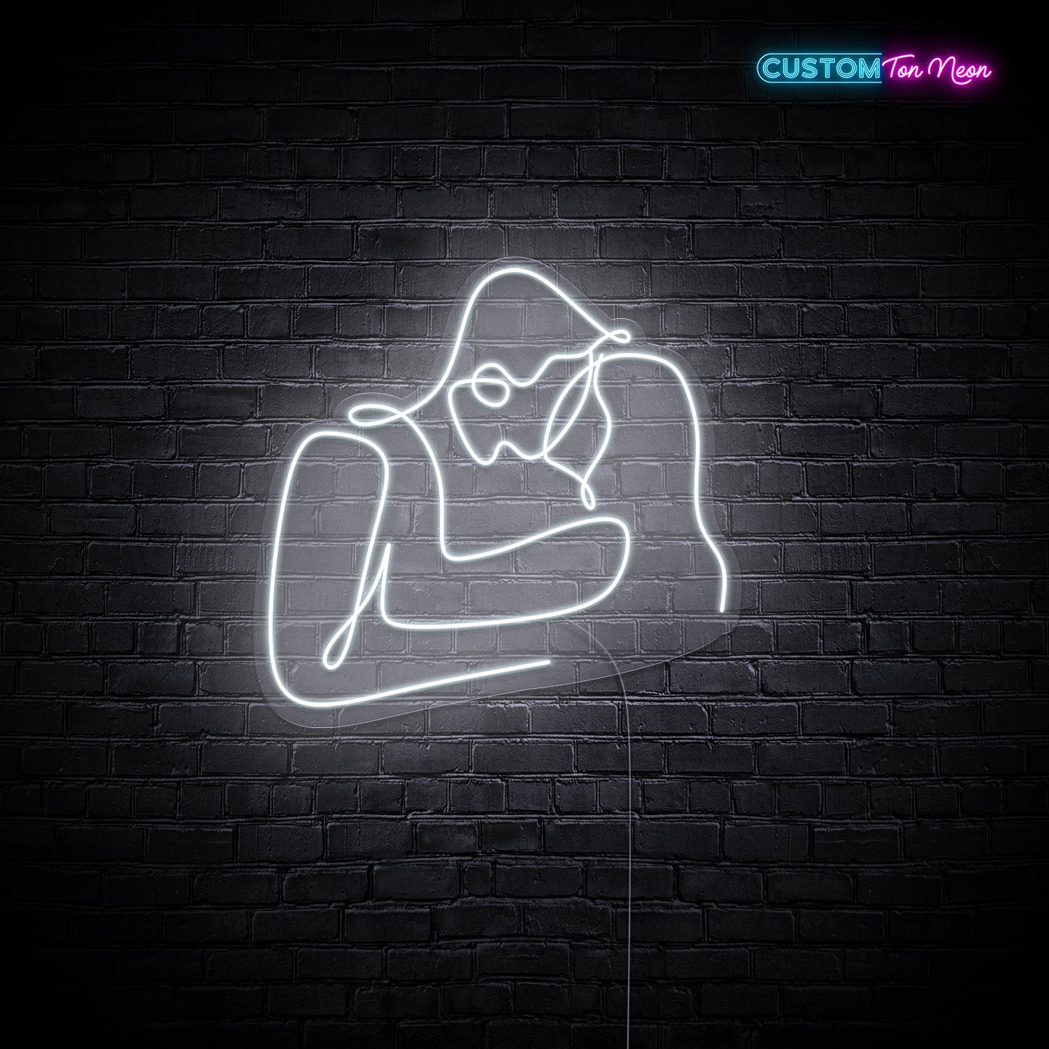 Enseigne néon couple amoureux