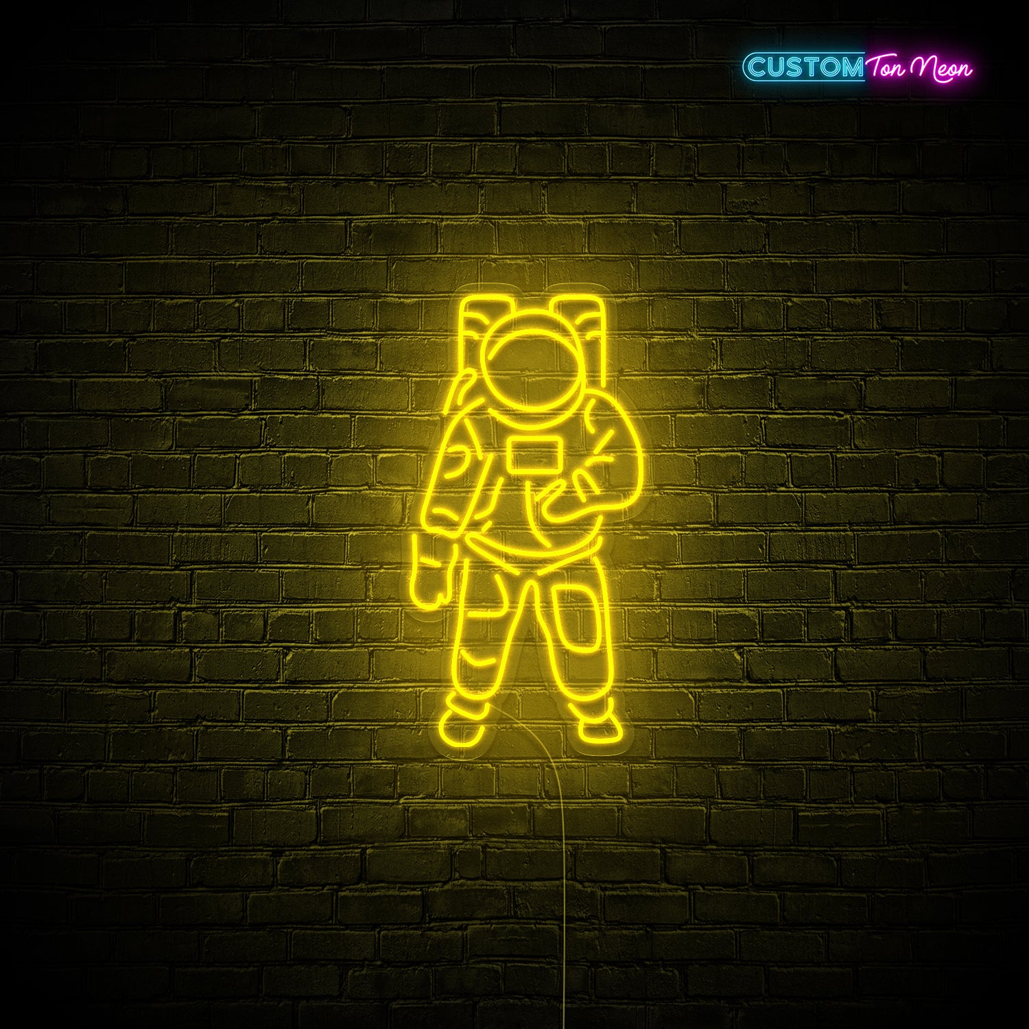 Enseigne néon astronaute