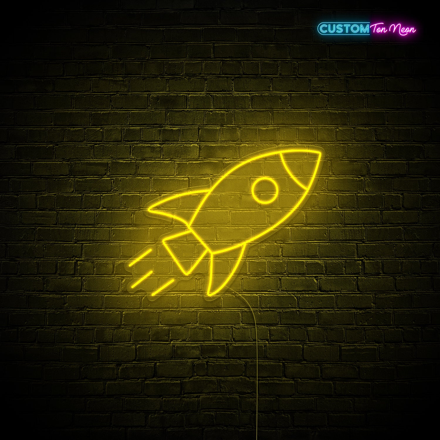 Enseigne néon Fusée