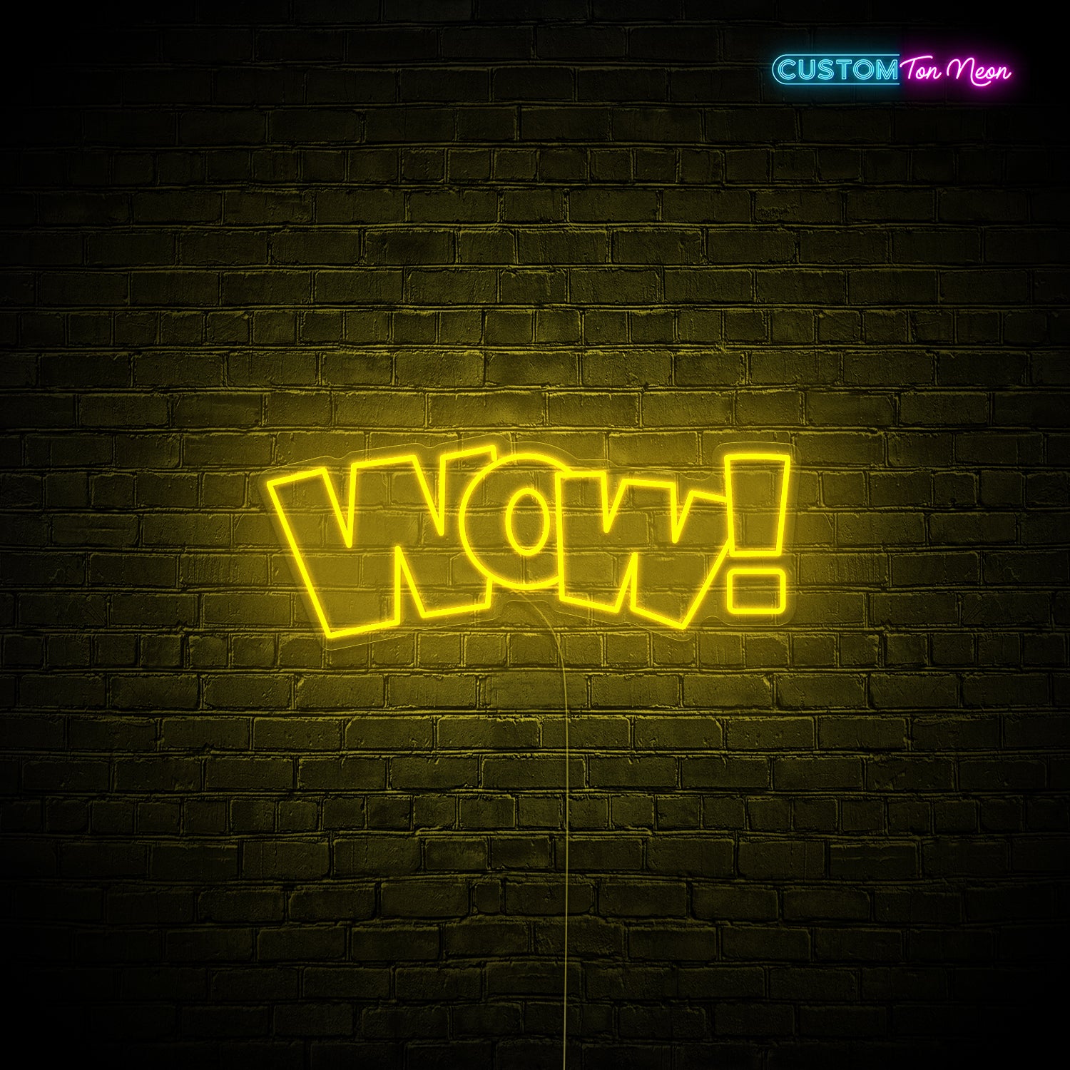 Enseigne néon Wow