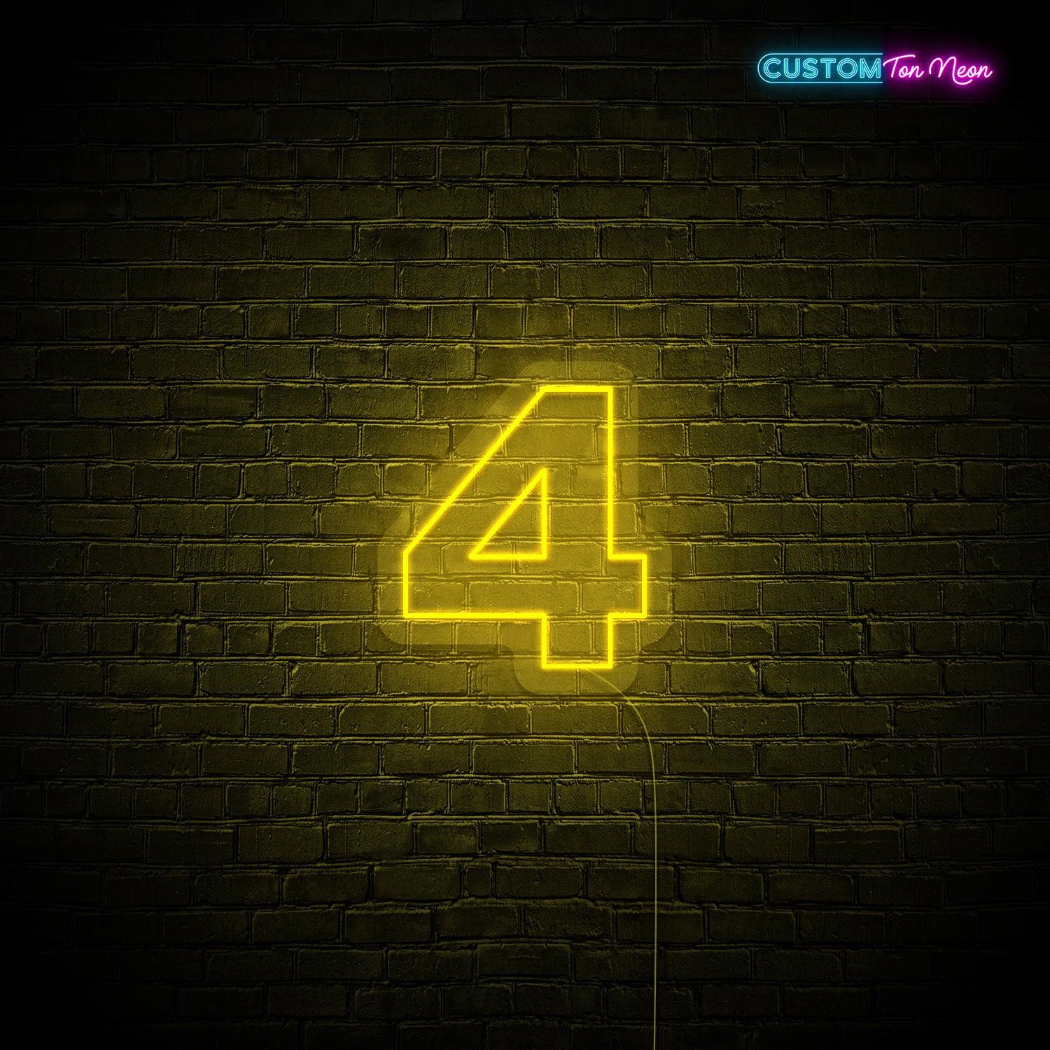 Enseigne néon chiffre 4