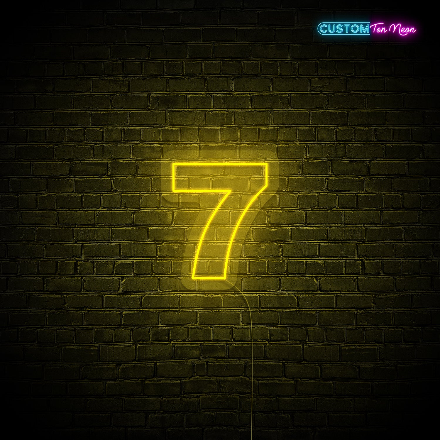 Enseigne néon chiffre 7