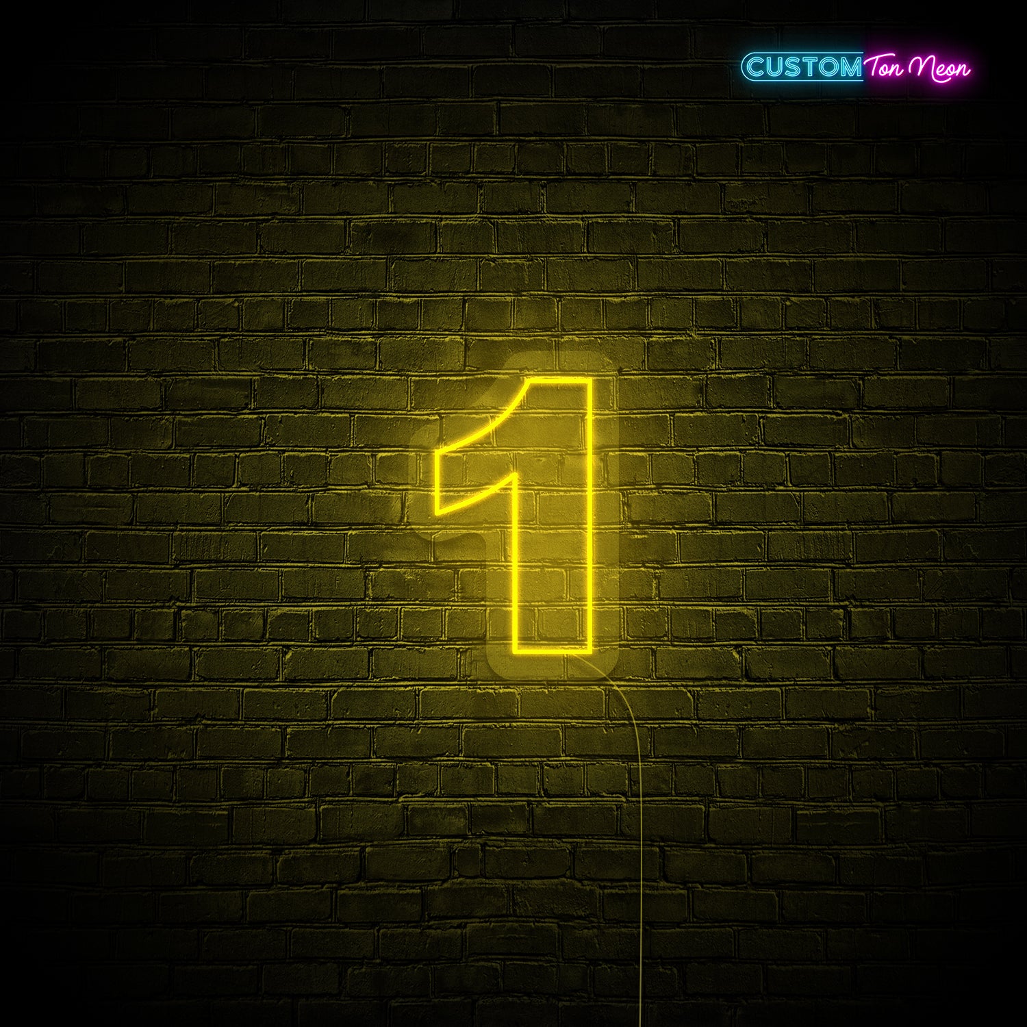 Enseigne néon chiffre 1