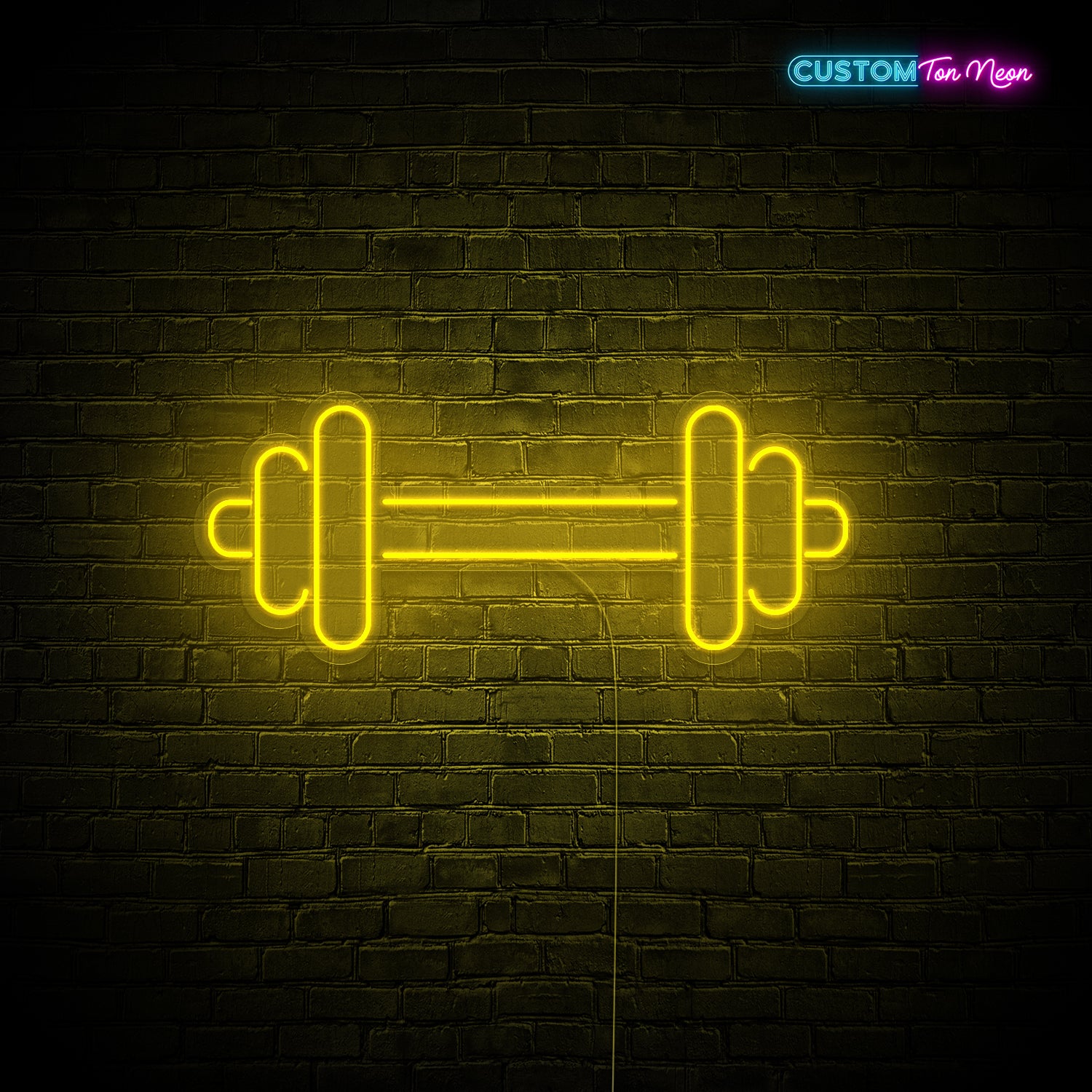 Enseigne néon haltères
