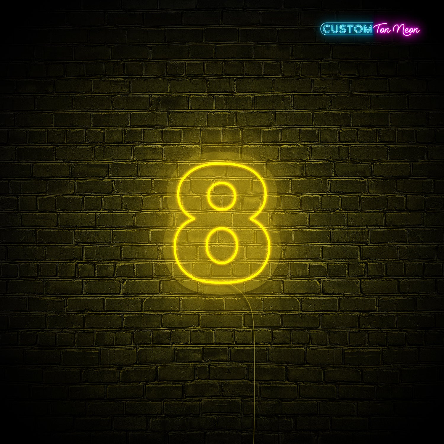 Enseigne néon chiffre 8