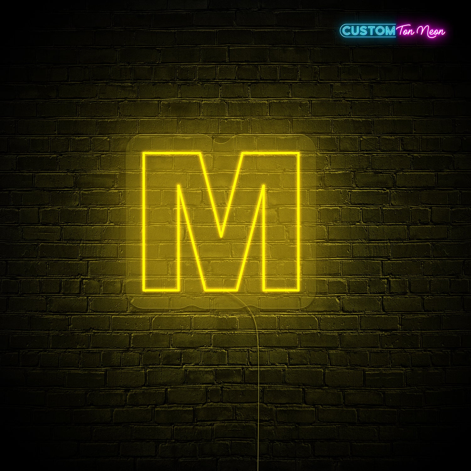 Enseigne néon Lettre M