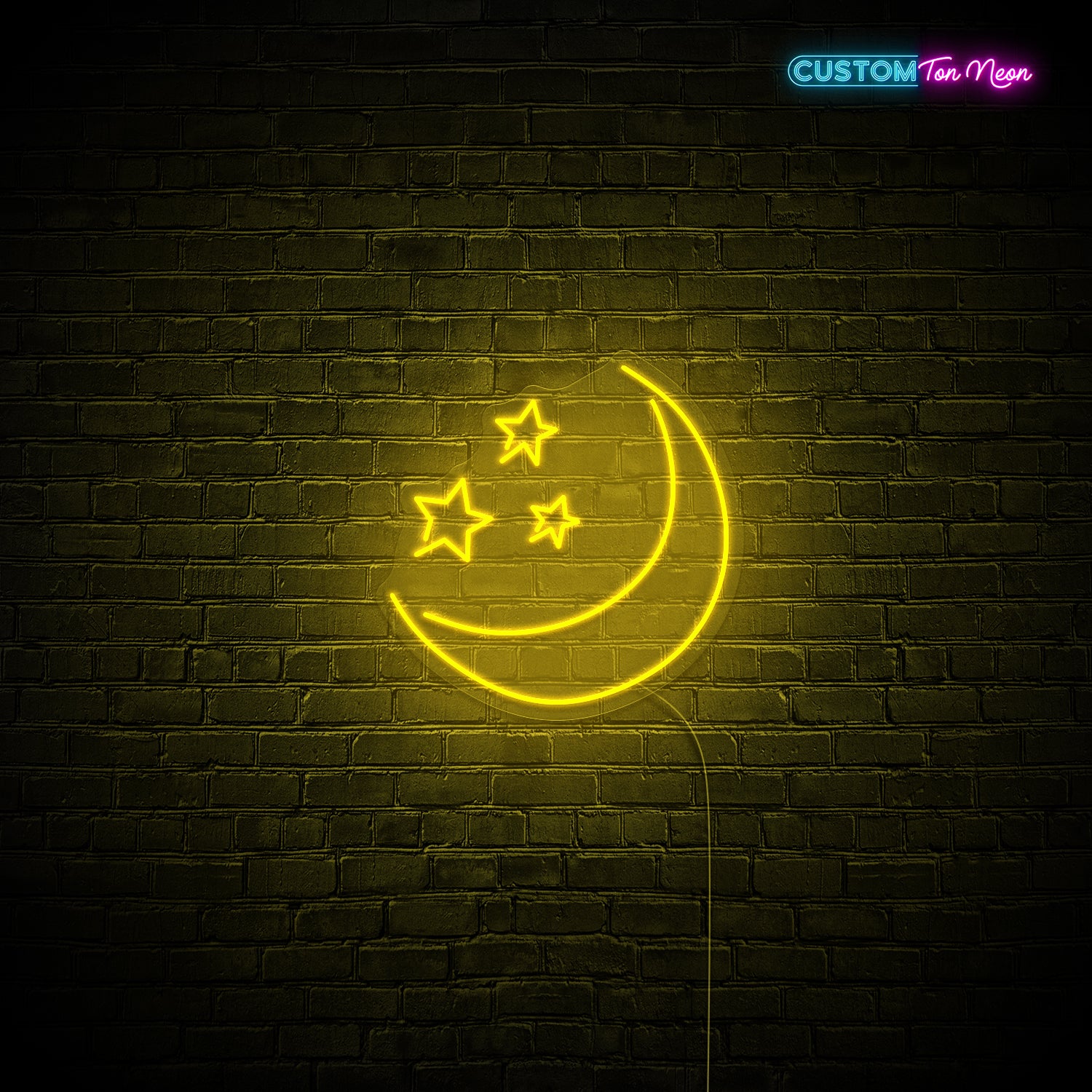 Enseigne néon Moon and star