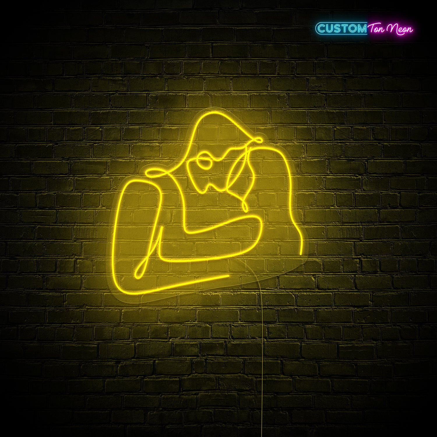 Enseigne néon couple amoureux