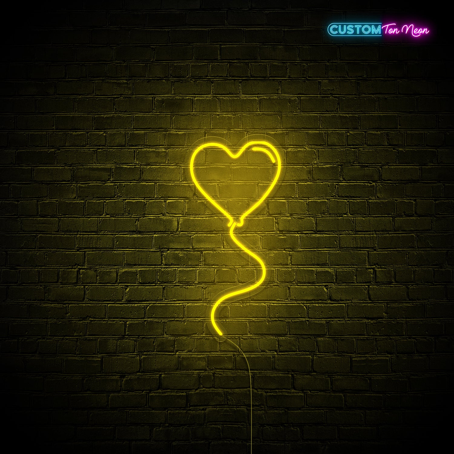 Enseigne néon Ballon d'amour