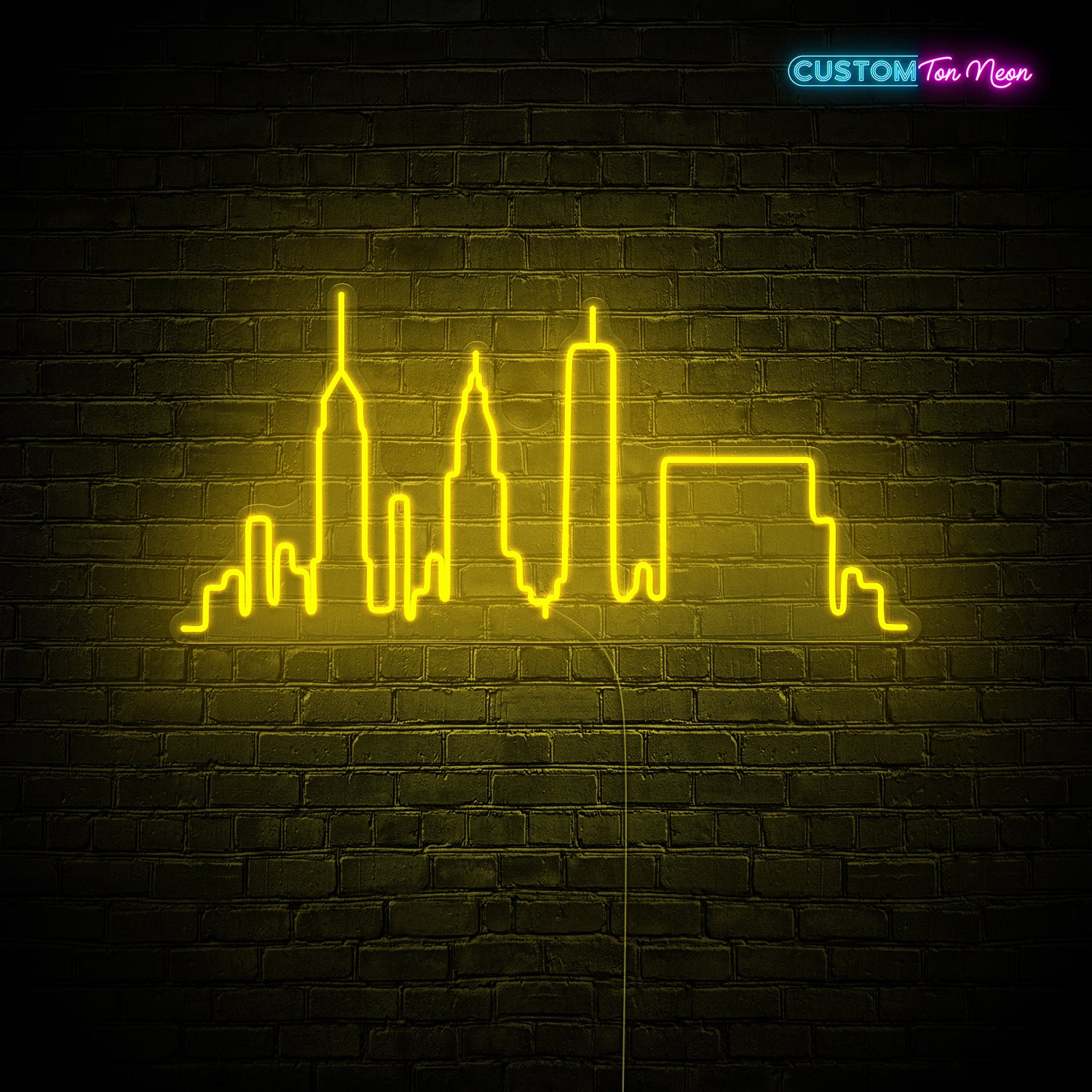 Enseigne néon New York Skyline