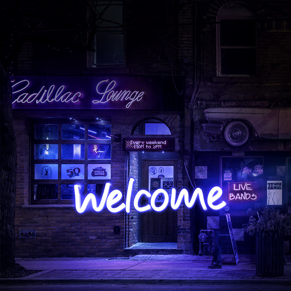 Enseigne néon welcome