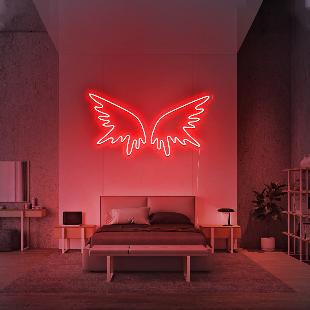 Enseigne néon Angel Wings