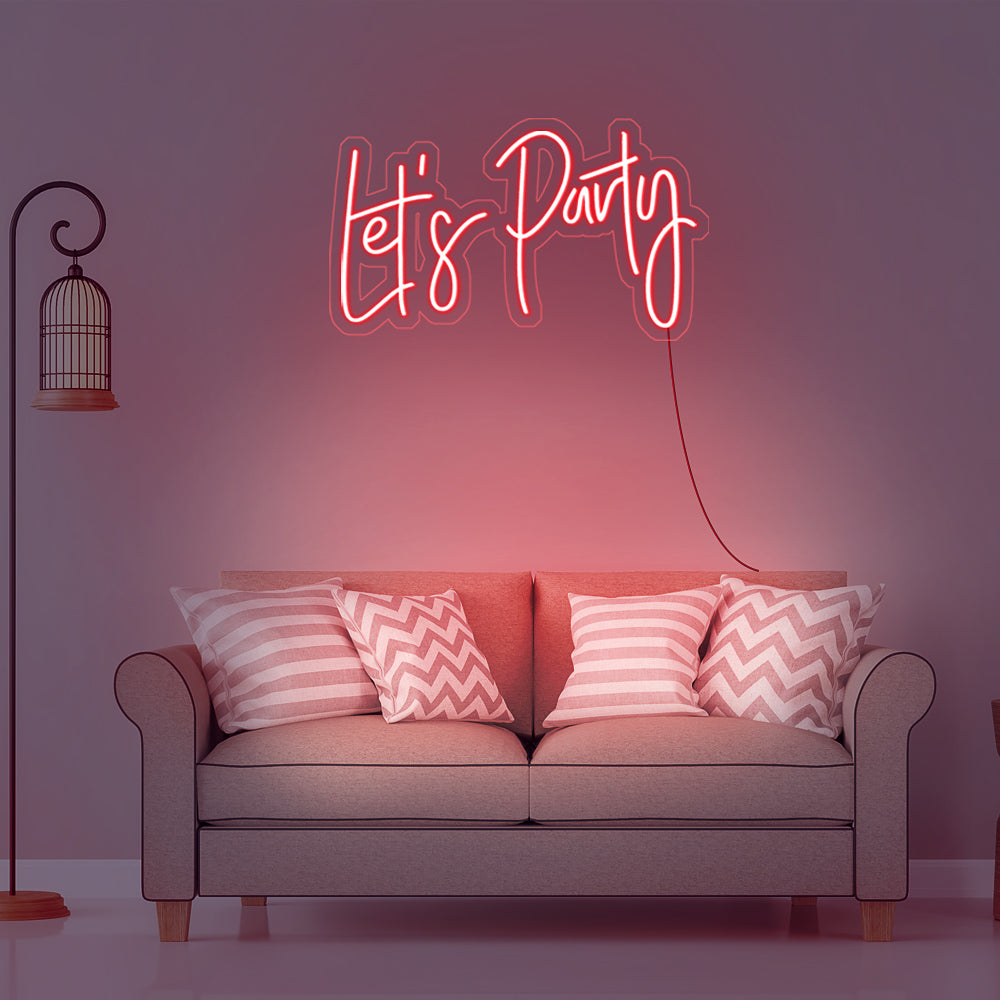 Enseigne néon let's party