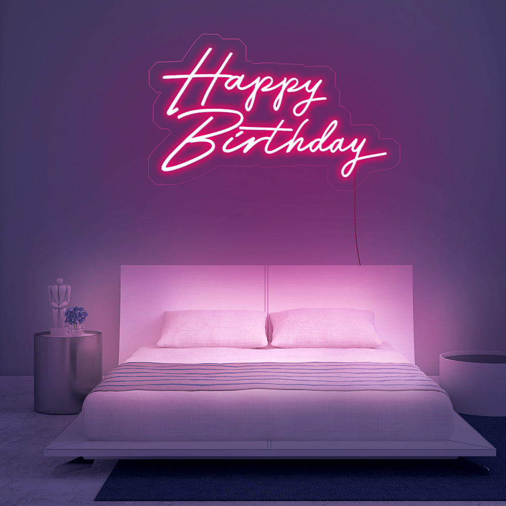 Enseigne néon happy birthday