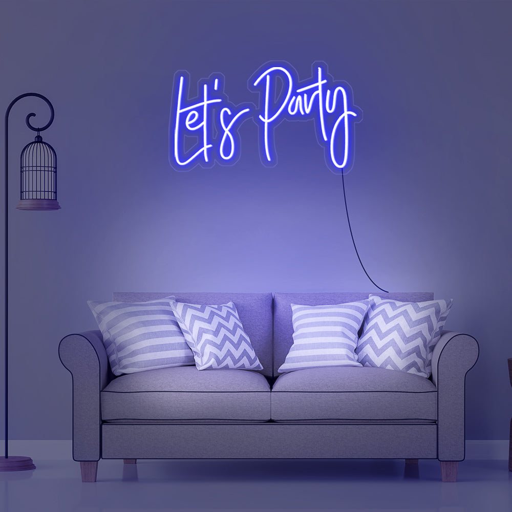Enseigne néon let's party