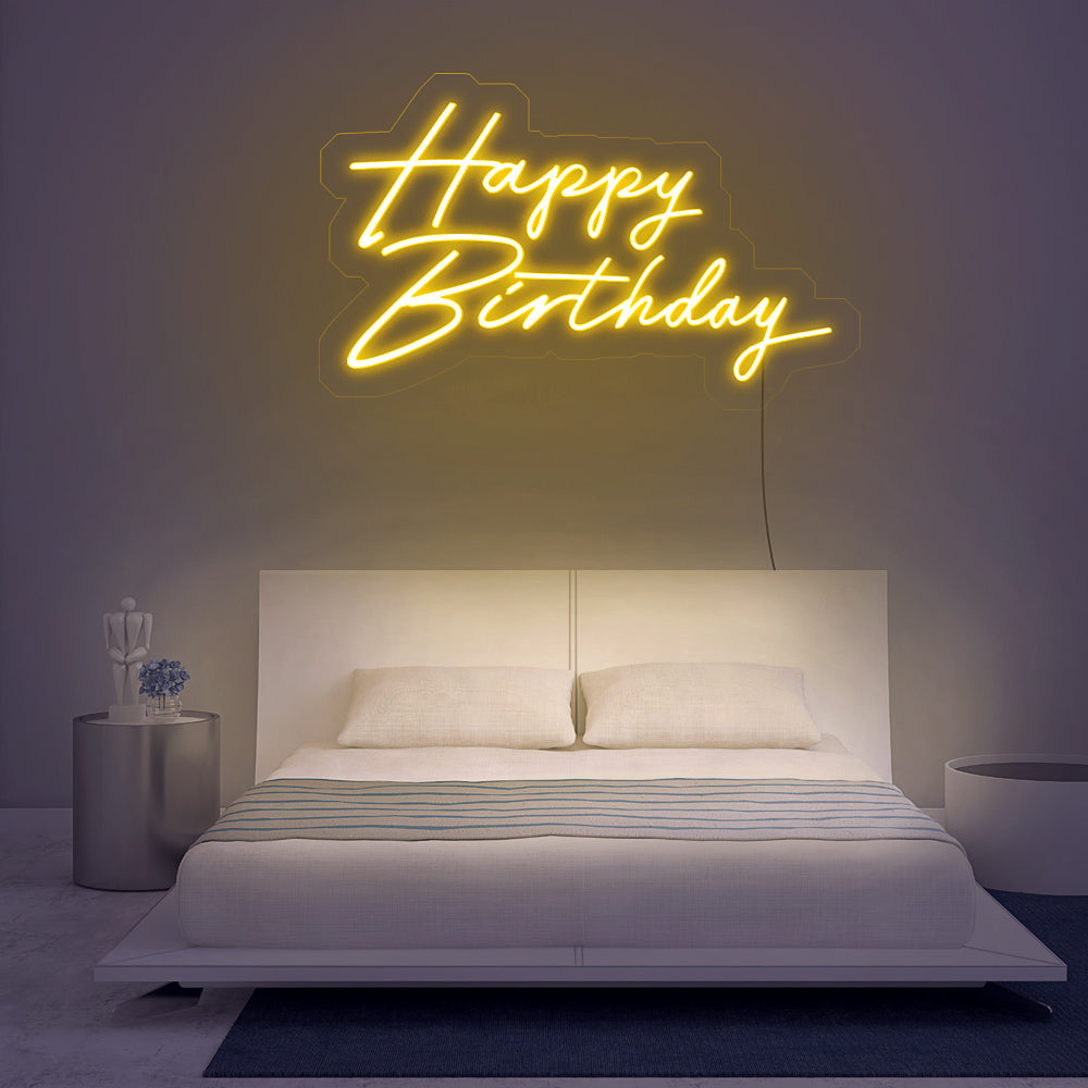 Enseigne néon happy birthday