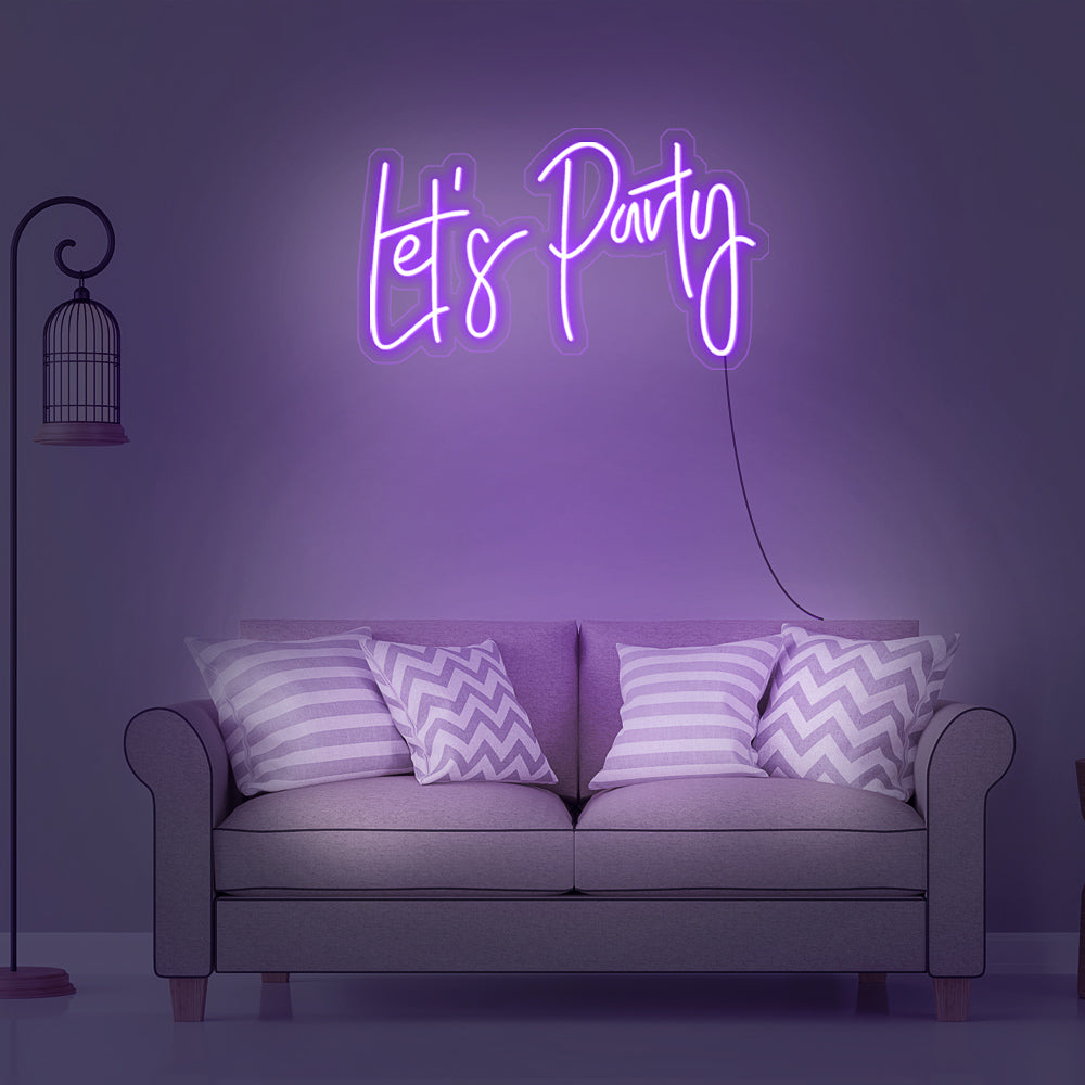 Enseigne néon let's party