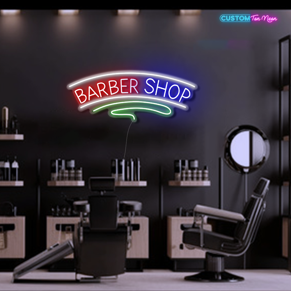 Enseigne néon barber shop