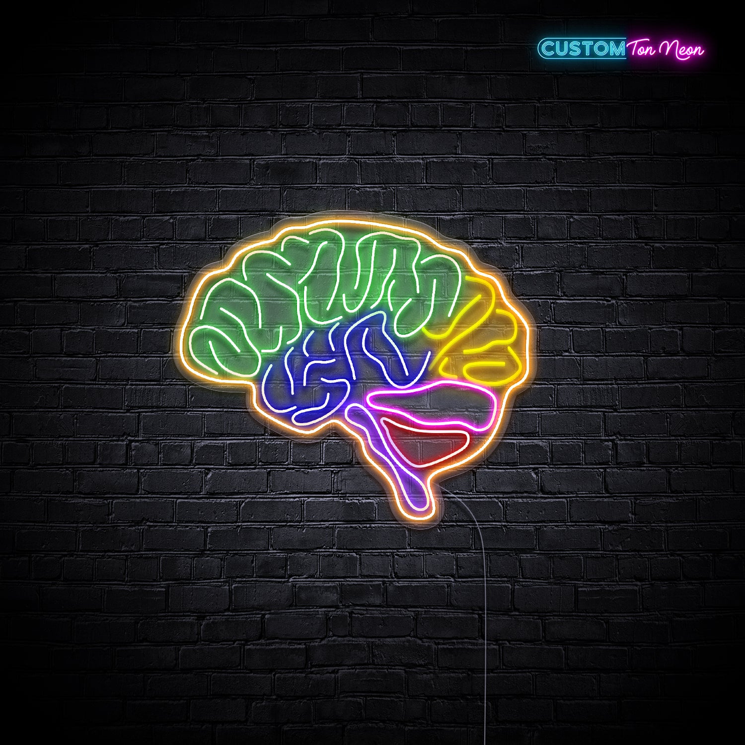 Enseigne néon Cerveau