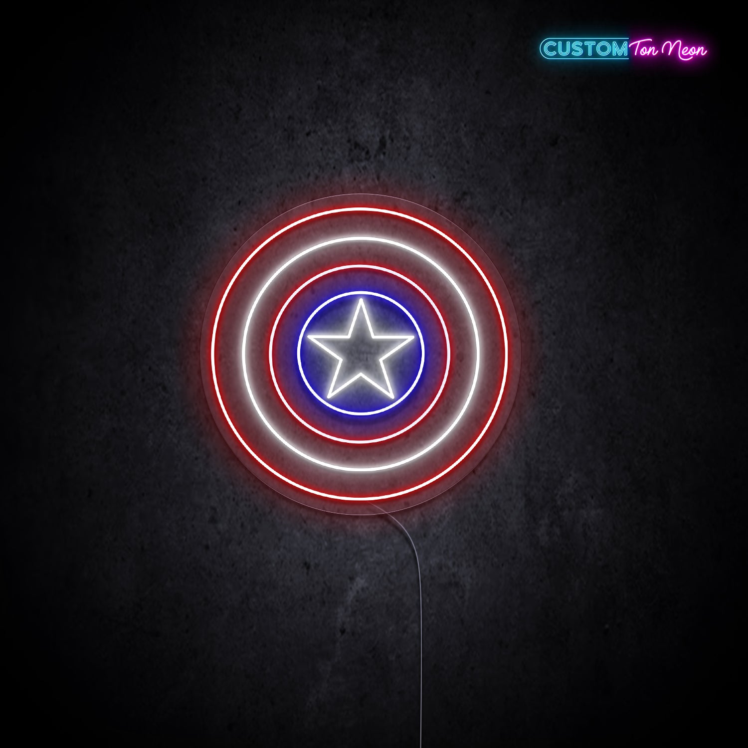 Enseigne néon captain america