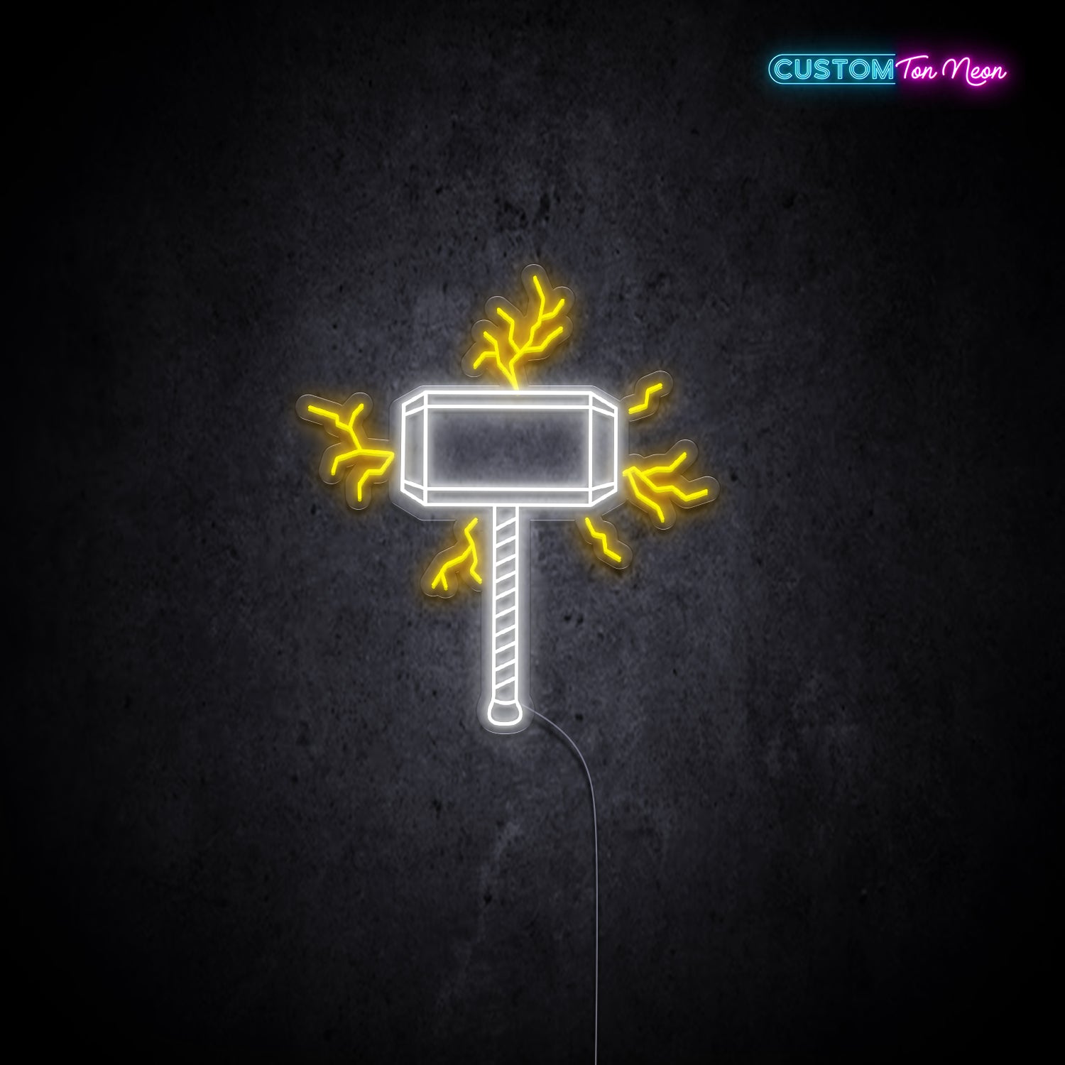 Enseigne néon Mjolnir