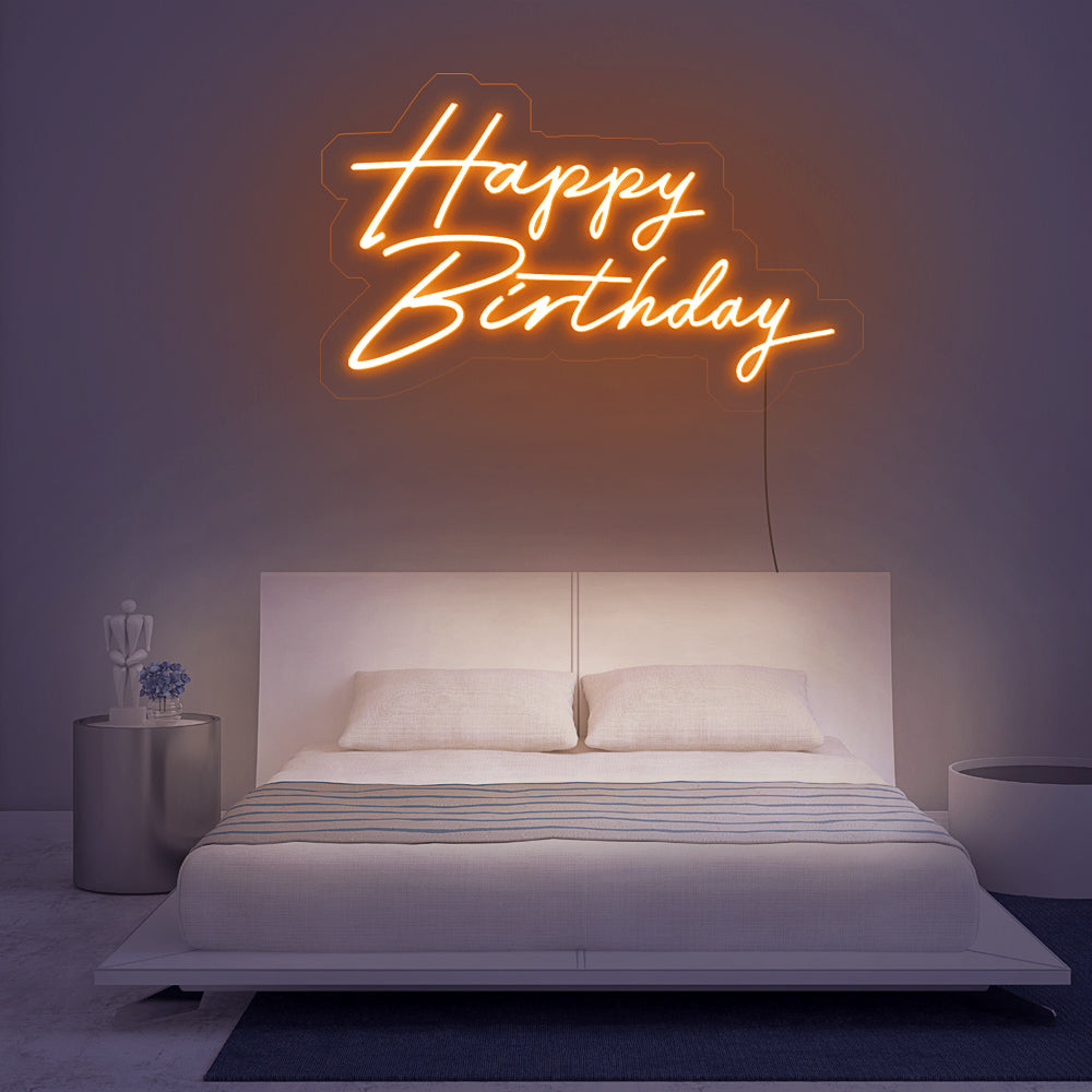 Enseigne néon happy birthday