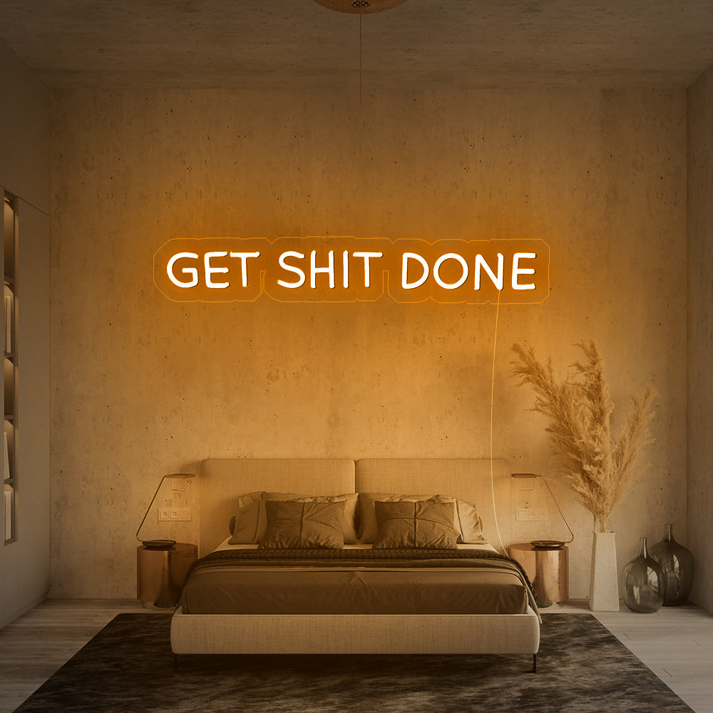 Enseigne néon Get shit done