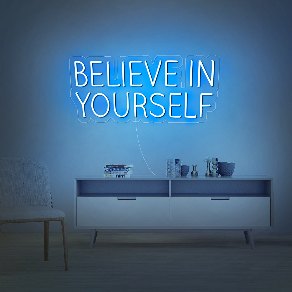 Enseigne néon Believe in yourself
