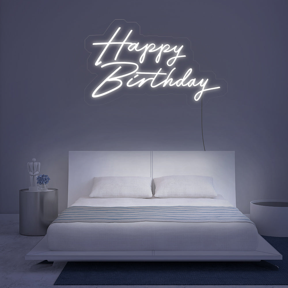 Enseigne néon happy birthday